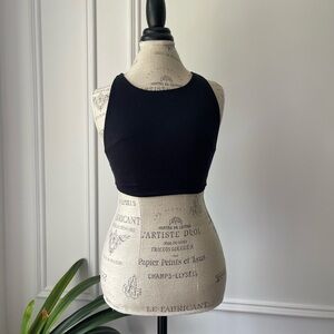 Black Sleeveless Crop Top